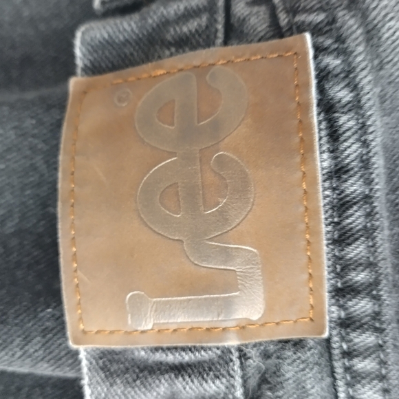 Vtg Lee's Mens Black Denim Jeans Regular Fit 42x30 - Picture 12 of 13